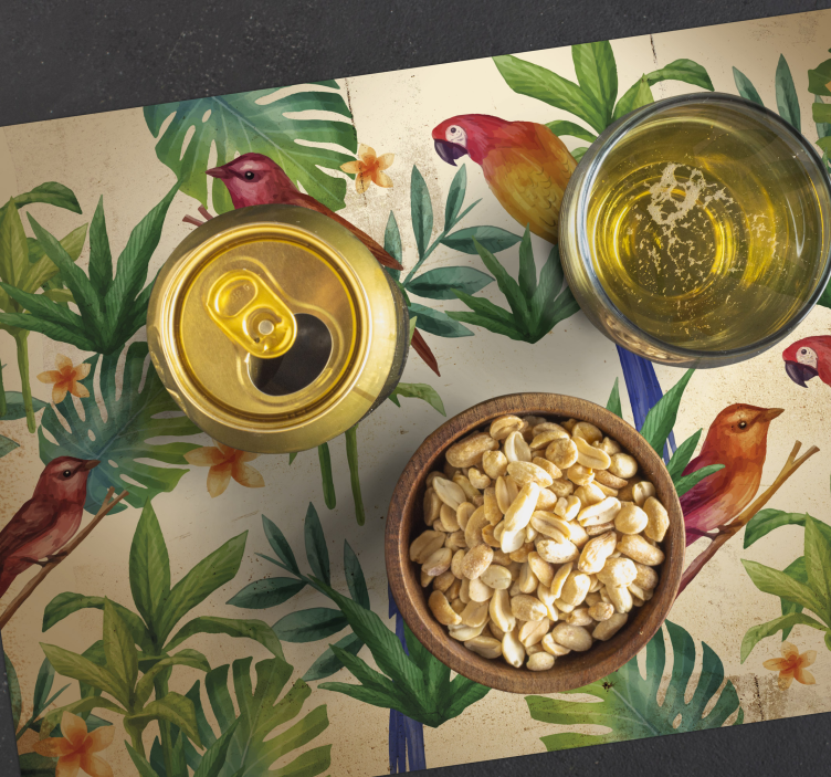 Originele placemat met tropisch papegaaienpatroon - TenStickers