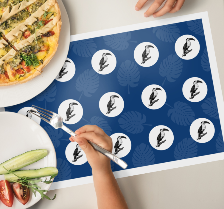 Originele placemat met tropisch vogelpatroon - TenStickers