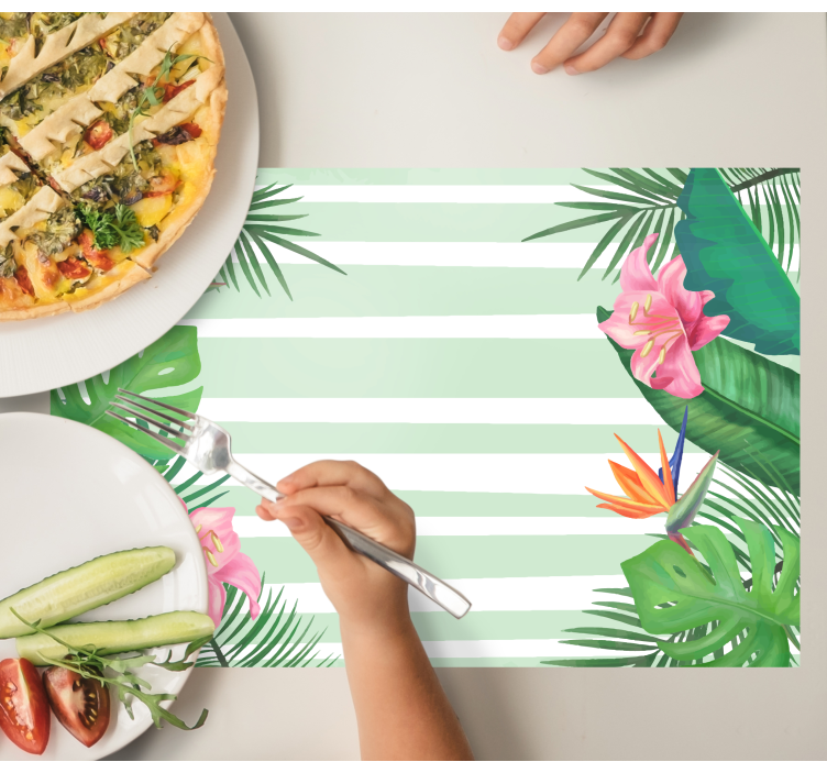 Originele placemat met tropische bladerenaccent - TenStickers