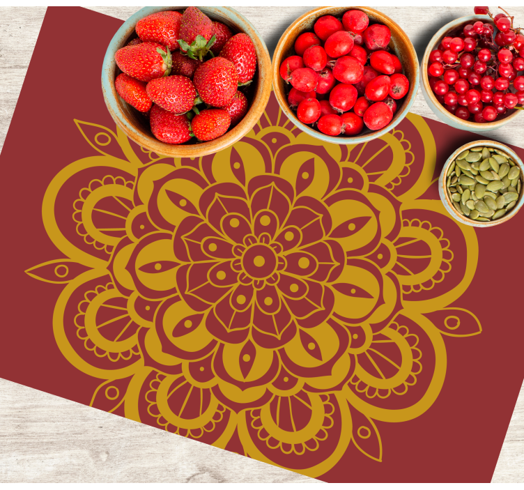 Originele placemat met verfijnd bloemenmotief - TenStickers