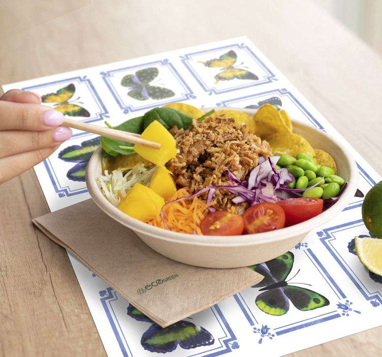Originele placemat met vlinderpatroon decor - TenStickers