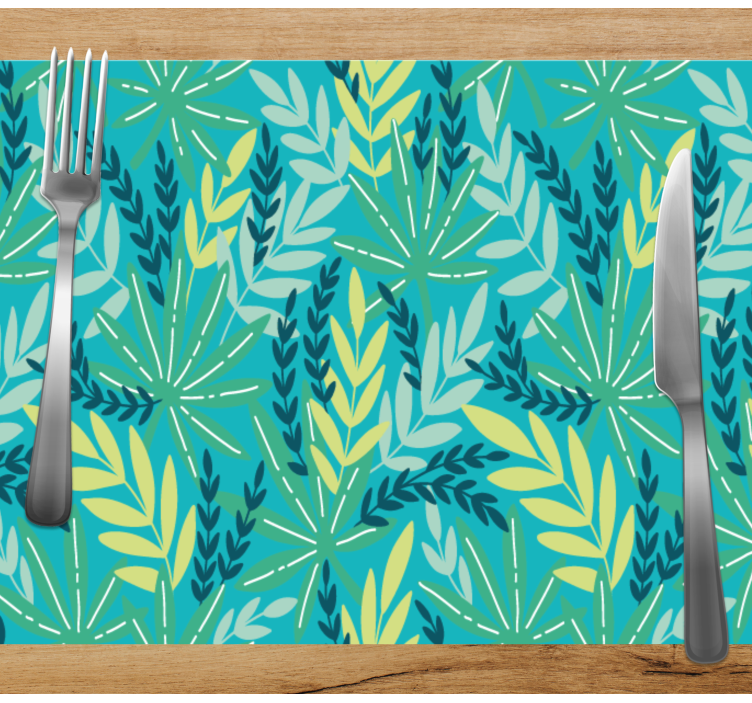 Originele placemat met weelderig botanisch patroon - TenStickers