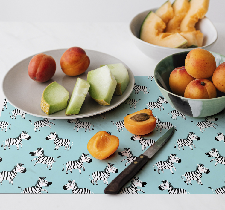 Originele placemat met zebra patroon oppervlak - TenStickers