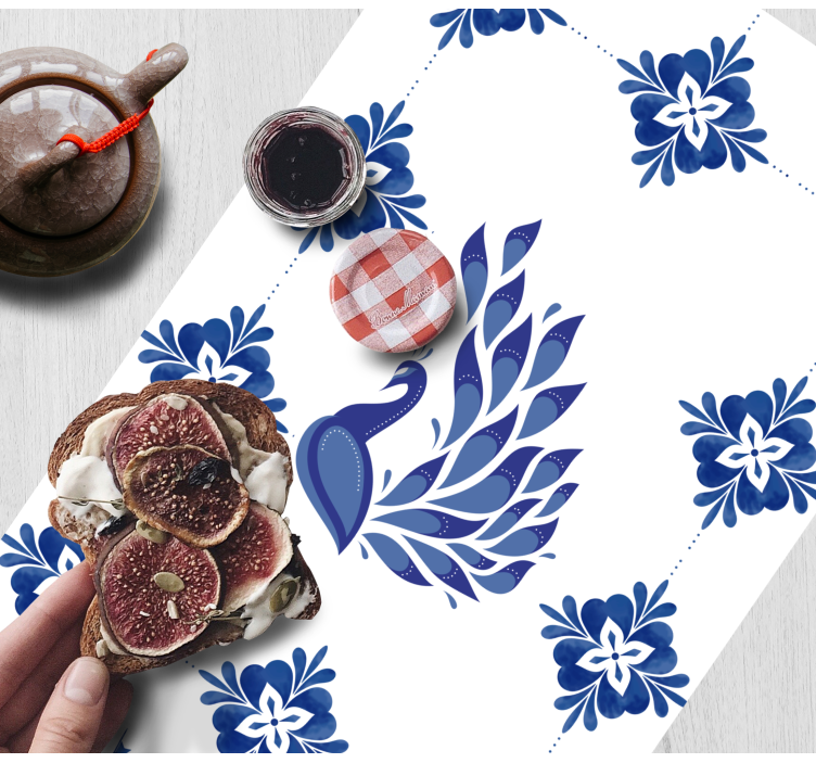 Originele placemat pauwenbloemmotief - TenStickers