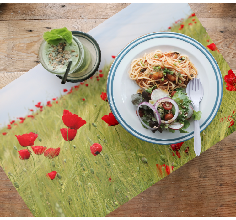 Originele placemat poppy field - TenStickers