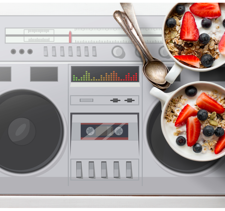 Originele placemat retro boombox stijl - TenStickers
