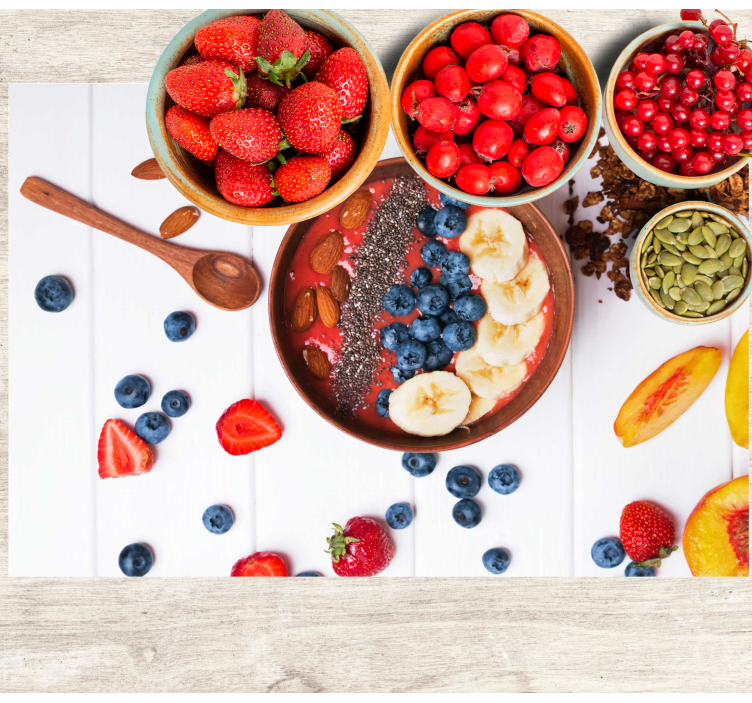 Originele placemat schaal met fruit - TenStickers