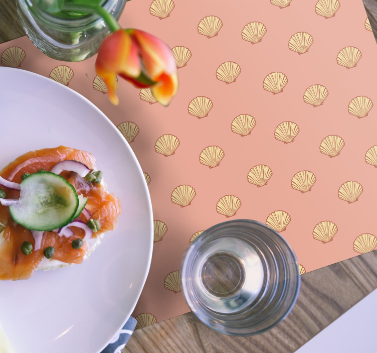 Originele placemat schelpenpatroon - TenStickers