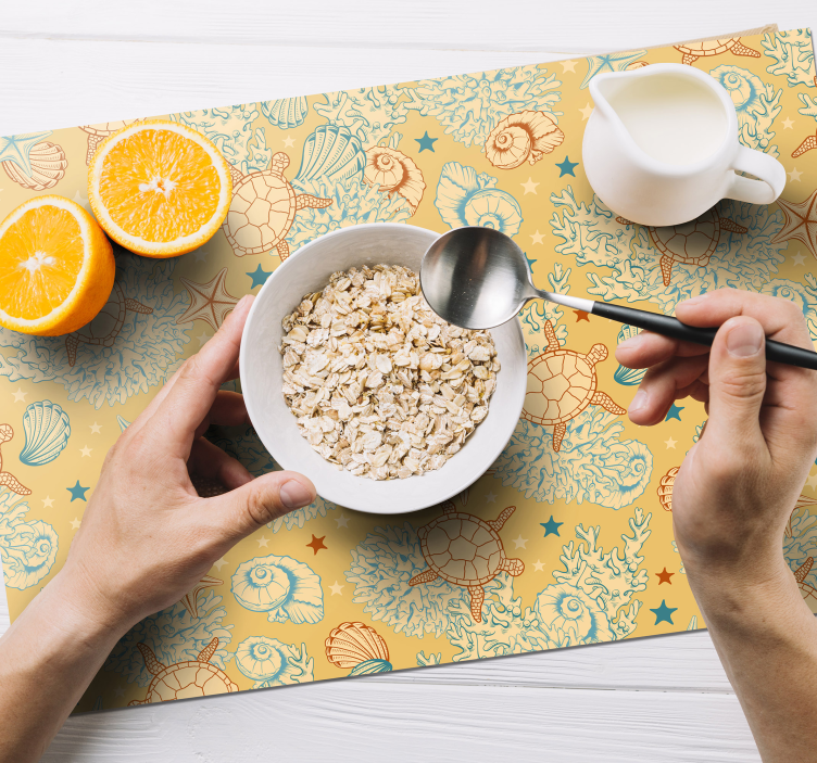 Originele placemat schelpenpatroon servies - TenStickers