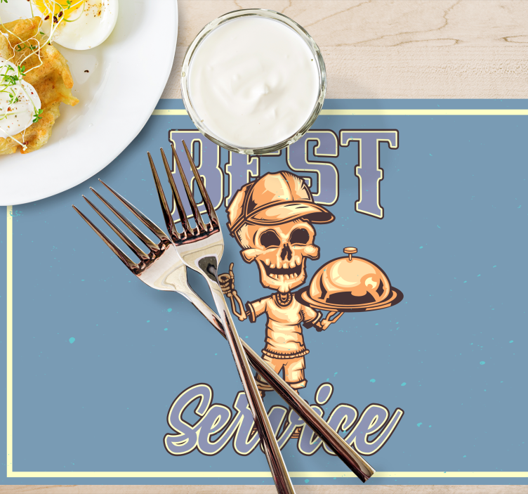 Originele placemat skeleton ober service - TenStickers