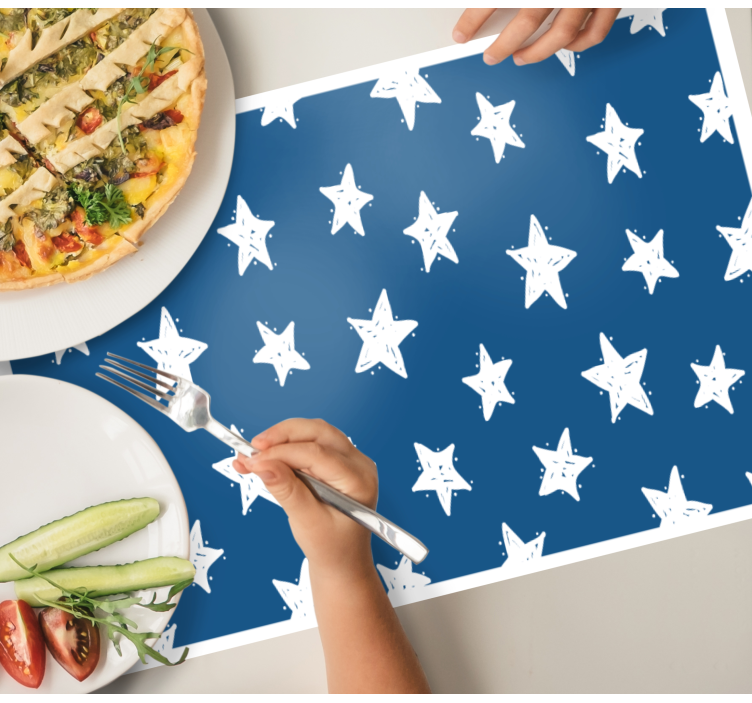 Originele placemat sterrenpatroon achtergrond - TenStickers
