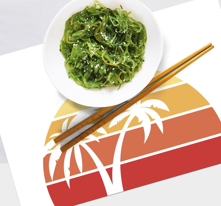 Originele placemat tropisch dusk landschap - TenStickers