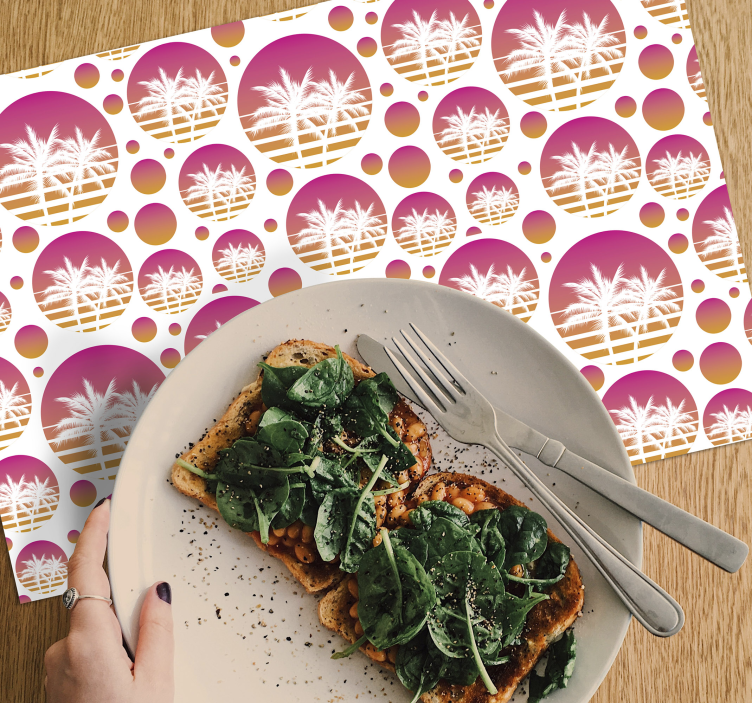 Originele placemat tropische palm motieven - TenStickers
