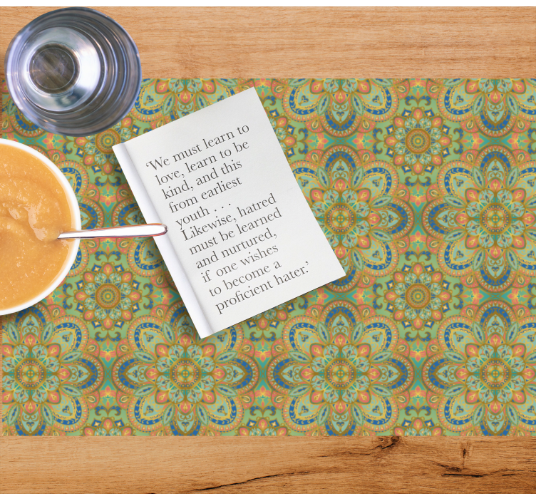 Originele placemat uitgebreide bloemenarrangement - TenStickers