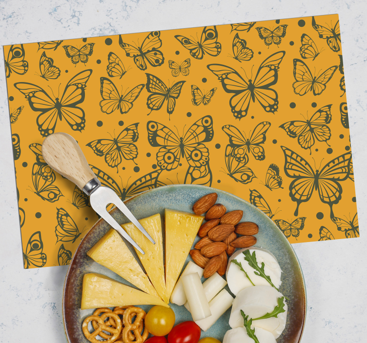 Originele placemat vlinderpatroon overlay - TenStickers