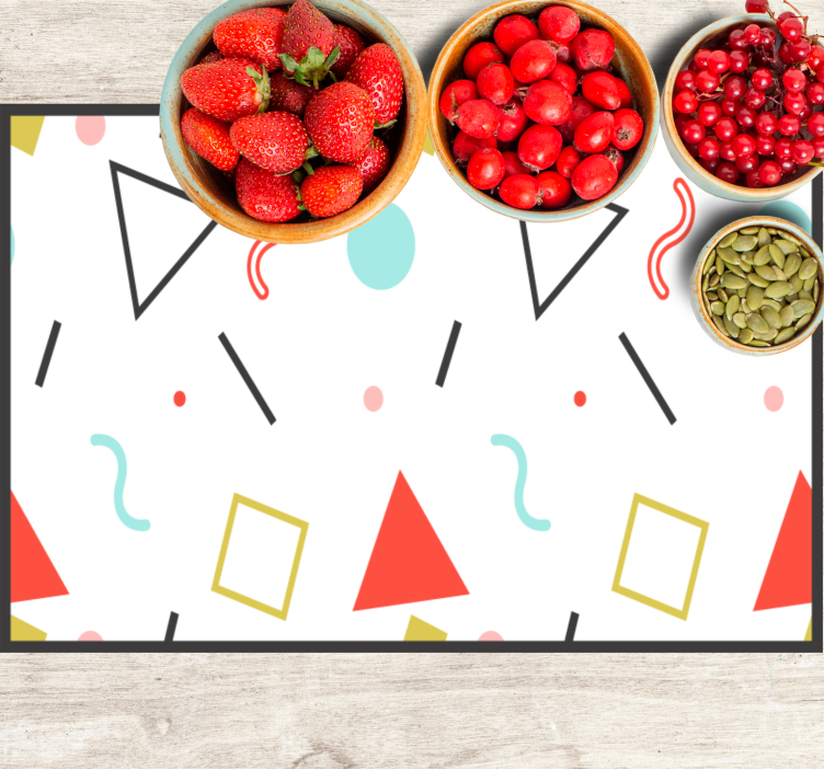 Originele placemats Grappige geometrische vormen - TenStickers