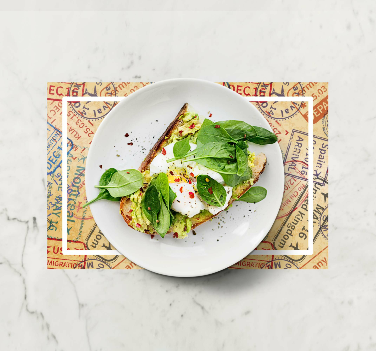 Placemat voor huis Reiszegels - TenStickers