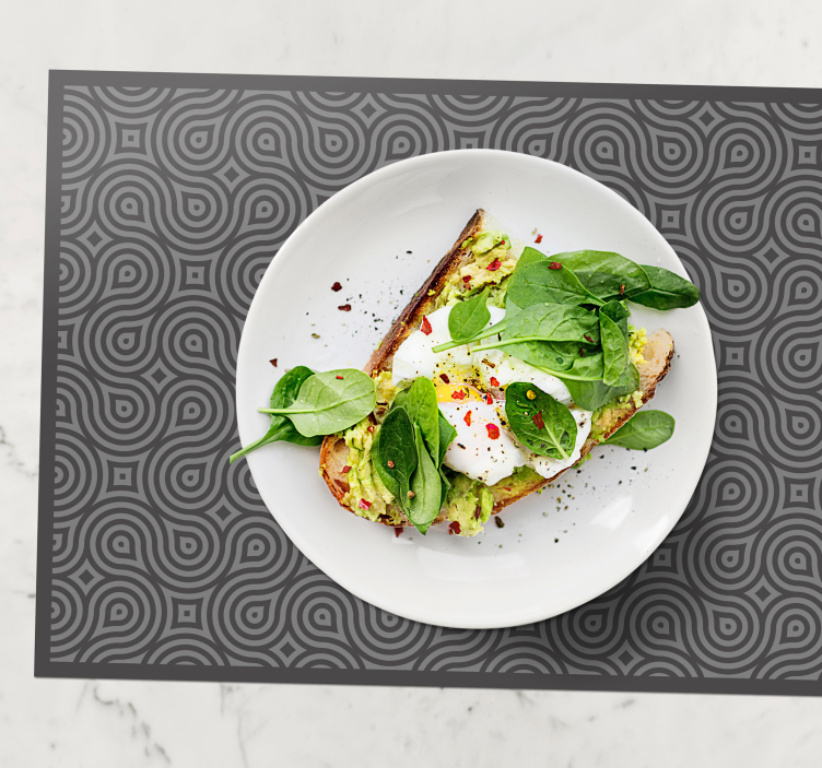 Placemat abstract draaiend patroon - TenStickers