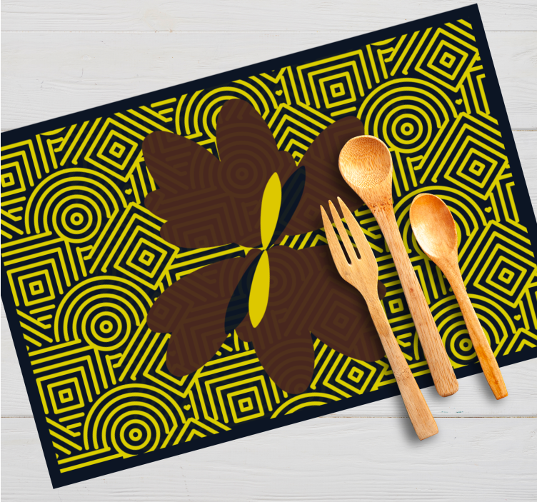 Placemat abstract geometrische bloem - TenStickers