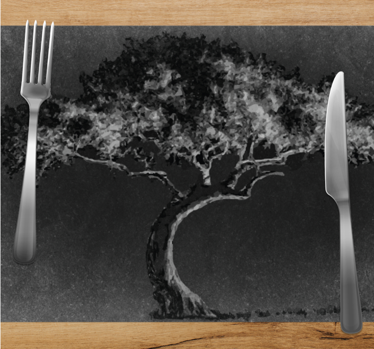 Placemat artistieke boom silhouet - TenStickers
