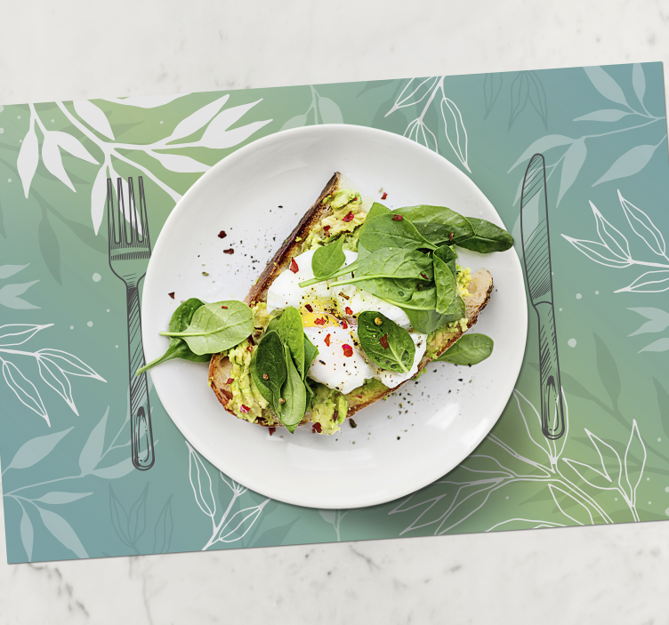 Placemat bladerenpatroon basis - TenStickers