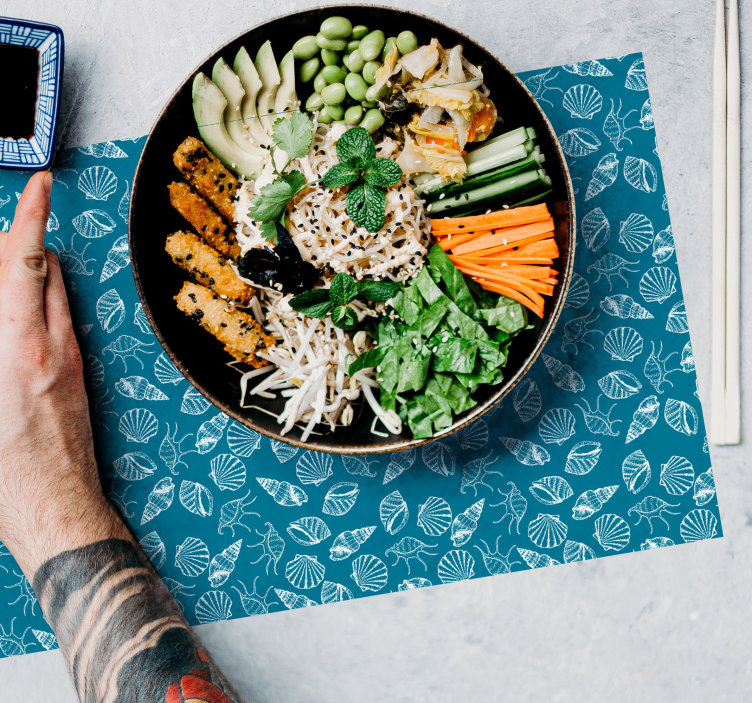 Placemat bladpatroon oppervlak - TenStickers