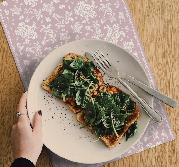 Placemat bloemmotief oppervlak - TenStickers