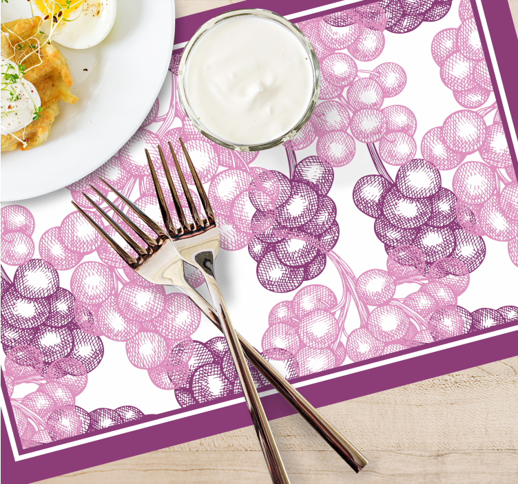 Placemat bloemmotief textuur - TenStickers