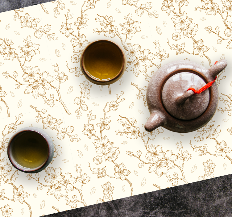 Placemat bloemmotief verfijning - TenStickers