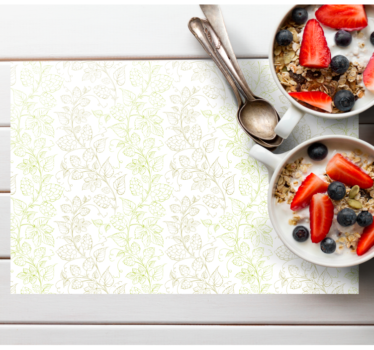 Placemat botanisch blad motief - TenStickers