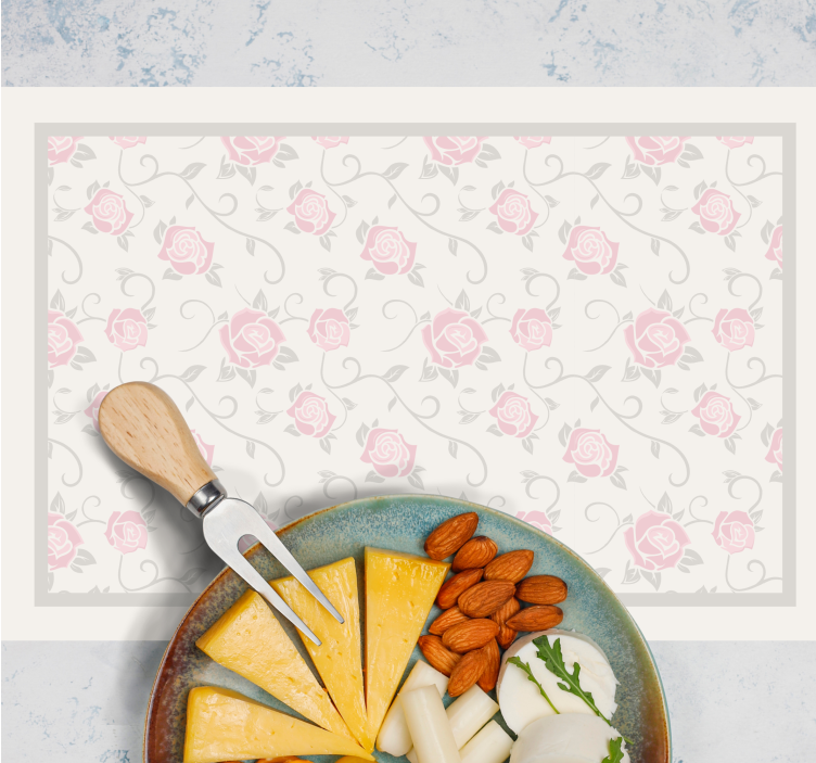Placemat botanisch motief achtergrond - TenStickers