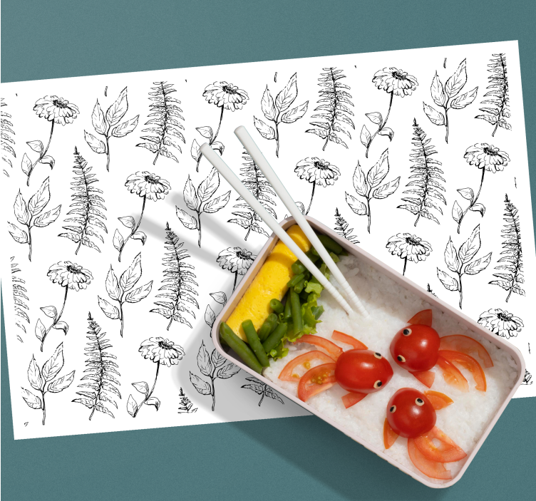 Placemat botanische print achtergrond - TenStickers