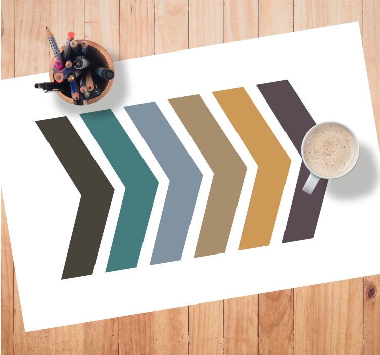 Placemat chevron kleurblokken - TenStickers