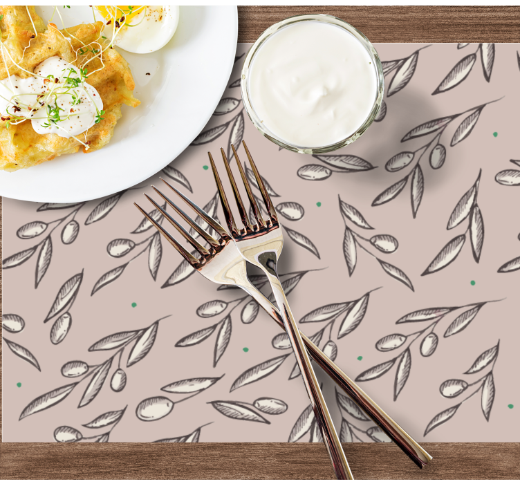 Placemat elegant blad concept - TenStickers