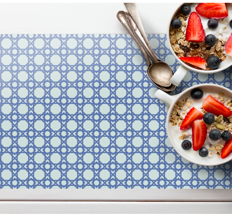 Placemat elegant blauw patroon - TenStickers