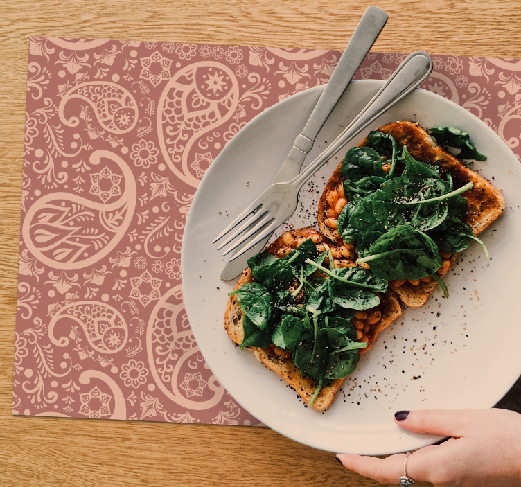 Placemat elegant bloem element - TenStickers