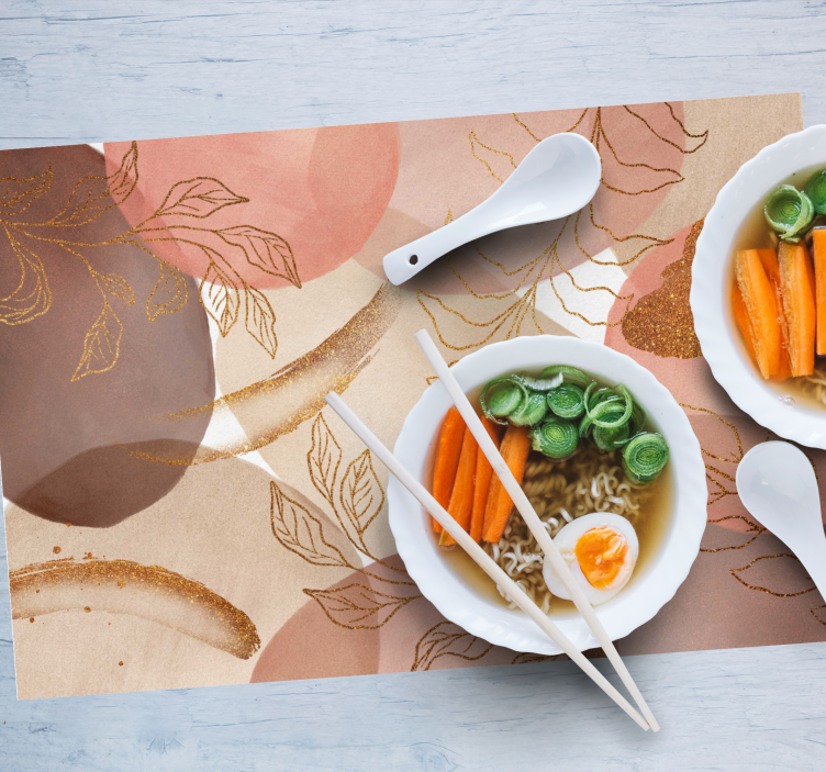 Placemat elegante bladvormen - TenStickers