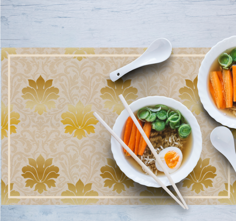 Placemat elegante bloemenachtergrond - TenStickers