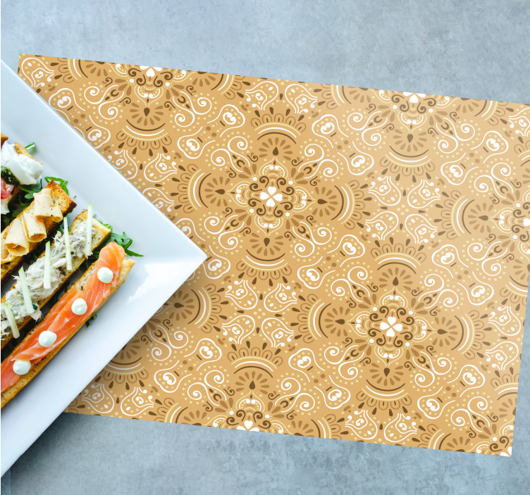 Placemat elegante bloemencomponent - TenStickers