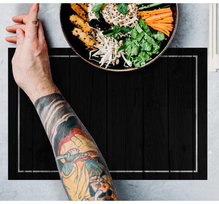 Placemat elegante zwarte oppervlakte - TenStickers
