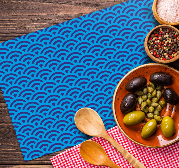 Placemat gebogen golf element - TenStickers