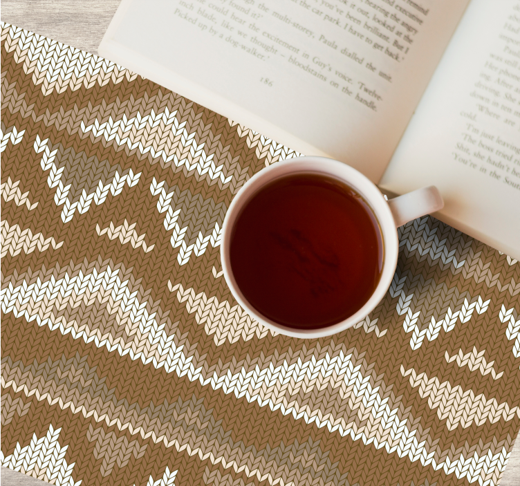 Placemat gebreid patroon oppervlak - TenStickers