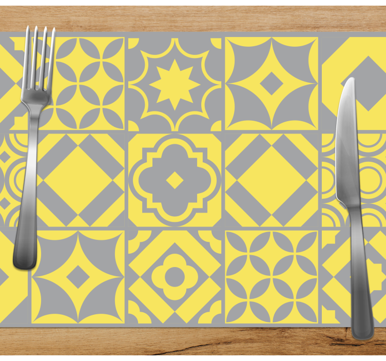 Placemat geometrische motief tegels - TenStickers
