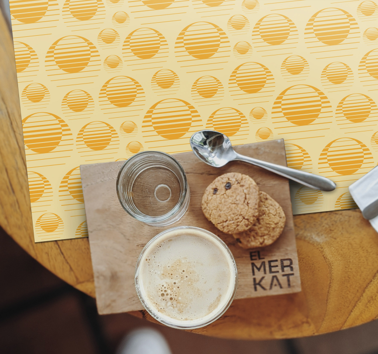 Placemat gestreept cirkelpatroon - TenStickers