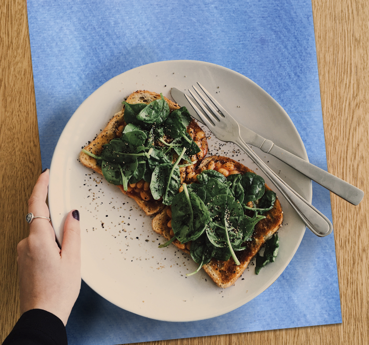 Placemat gladblauwe oppervlak - TenStickers