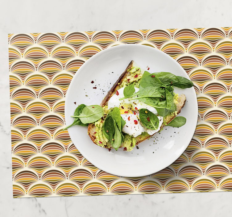 Placemat golvend golfpatroon - TenStickers