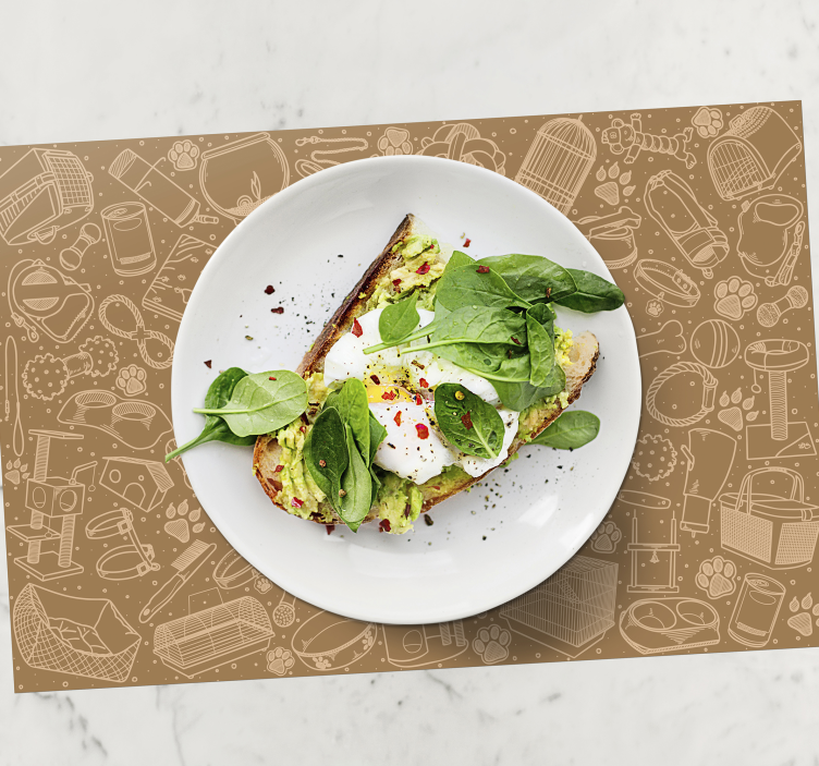 Placemat intricate keuken elementen - TenStickers