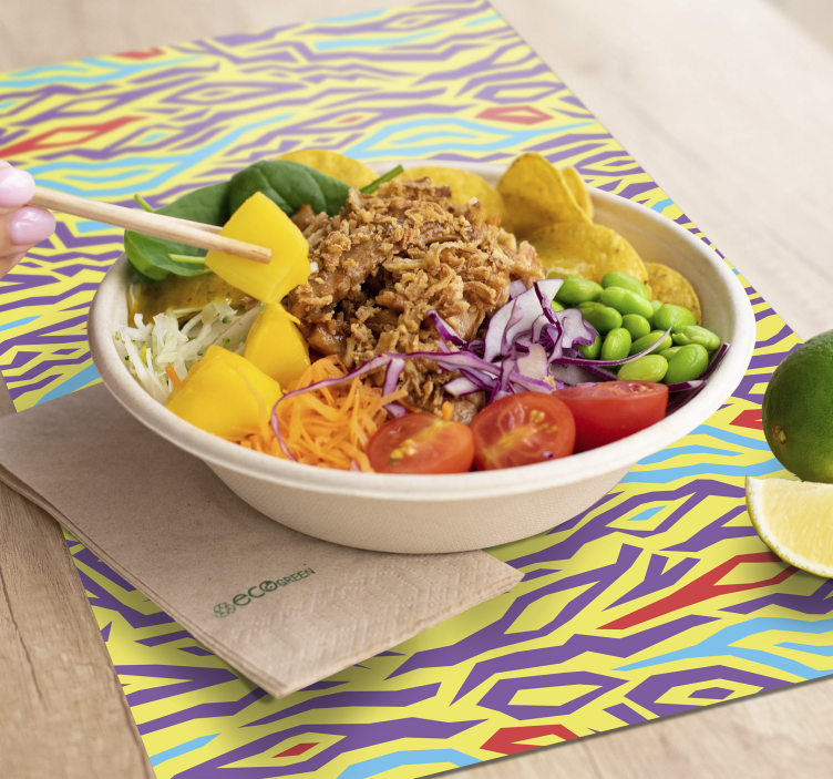 Placemat kleurrijk abstract patroon - TenStickers