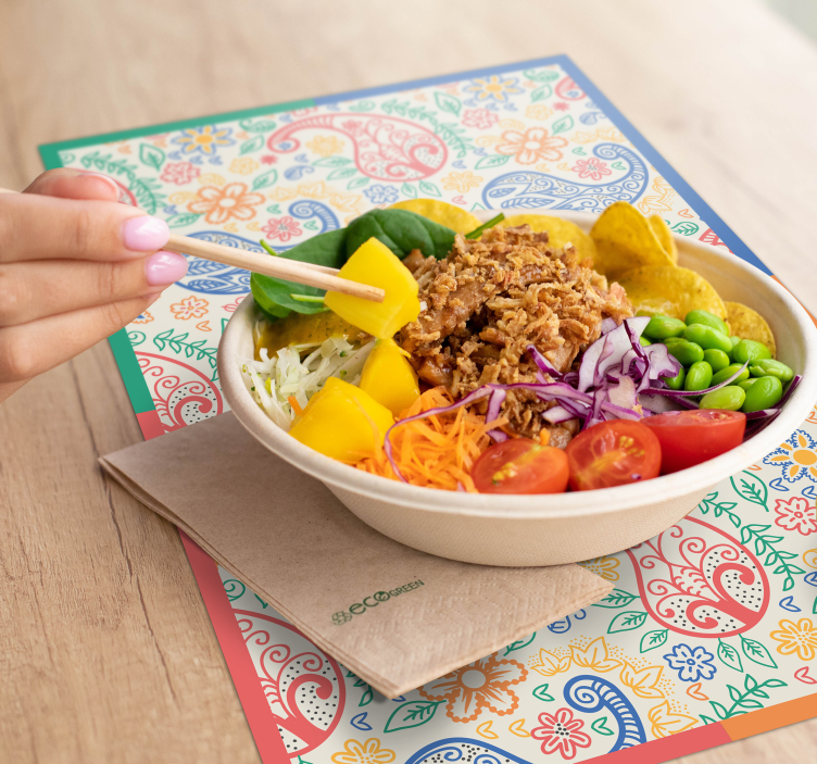 Placemat kleurrijke paisley print - TenStickers