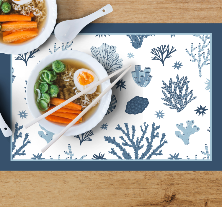 Placemat koraal en zeewier planten - TenStickers